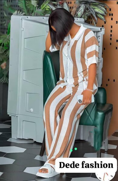 Ensemble décontracté rayé femme