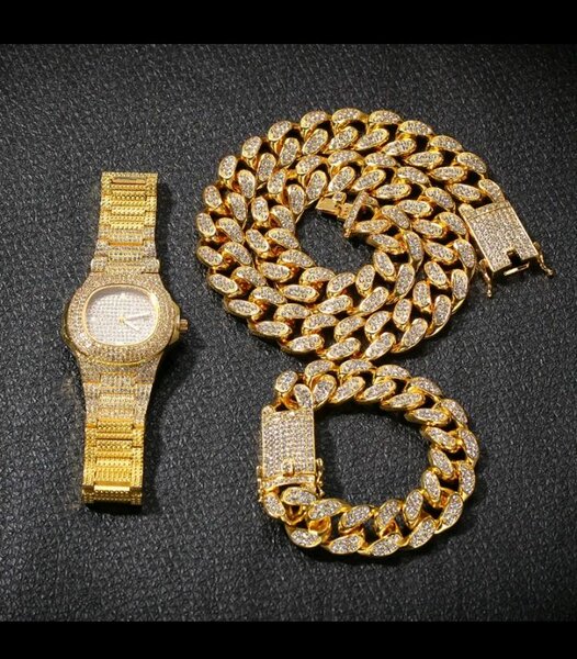 Montre et bijoux en or pour homme