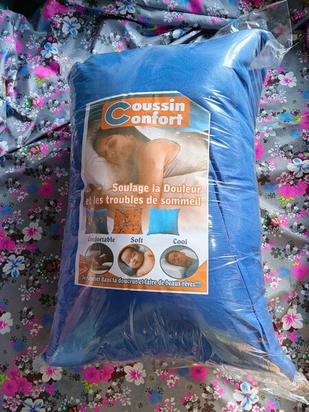 Coussin Confort Bleu Relaxant