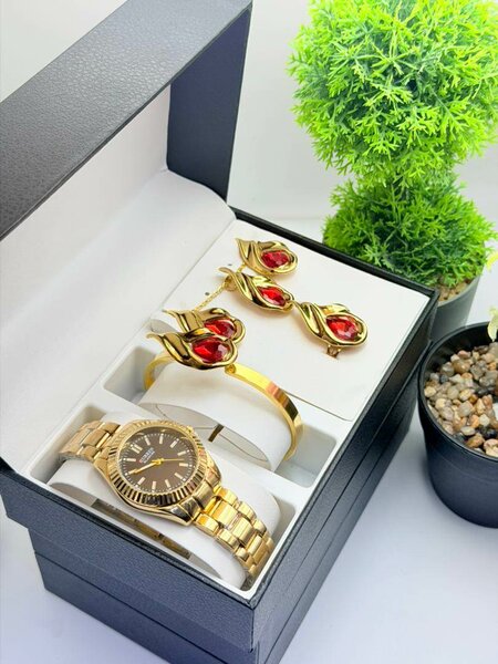 Ensemble Montre et Bijoux Luxe