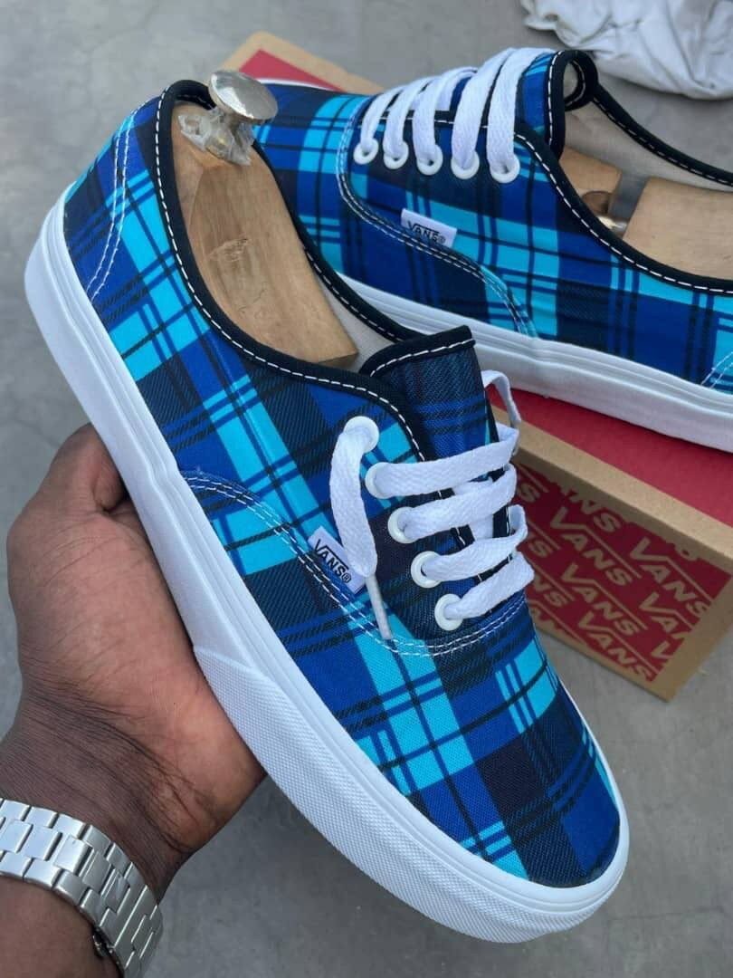 Baskets Vans Bleu Tartan