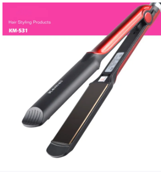 Km-470 / km-531 Electric Hair Straightener Titanium plates 220°c max temperature