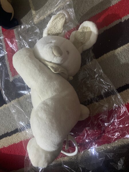 Peluche lapin blanc en peluche douce