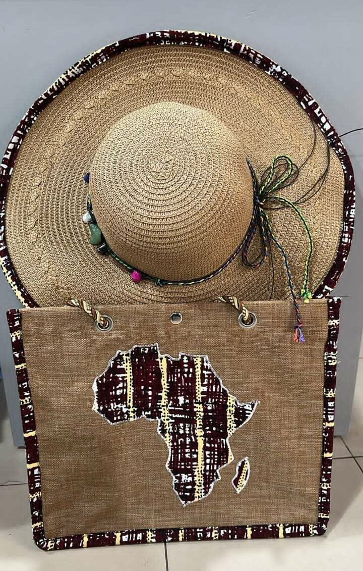 Ensemble Sac et Chapeau Africain