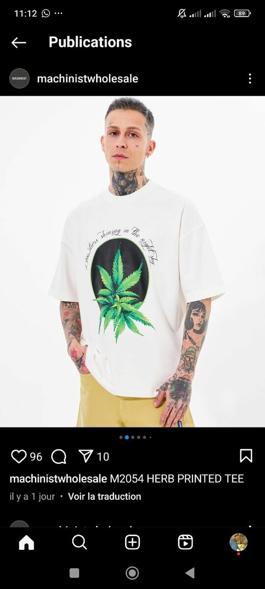 T-shirts machinist 100% Koton