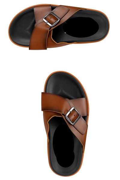 Sandales en cuir avec boucle