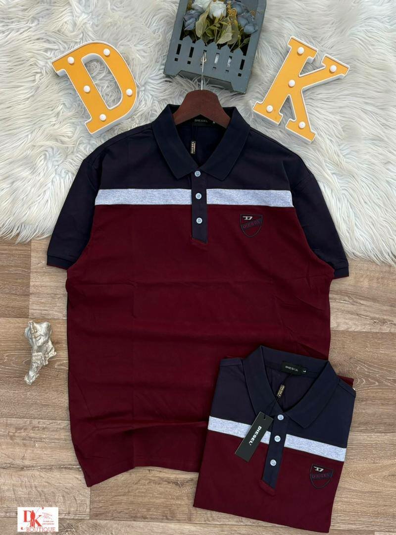 Polo rayé élégant homme