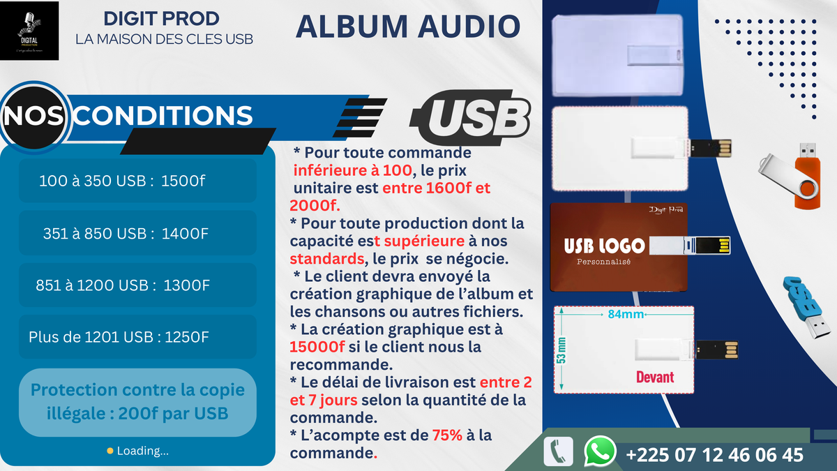 Clé USB Audio Album