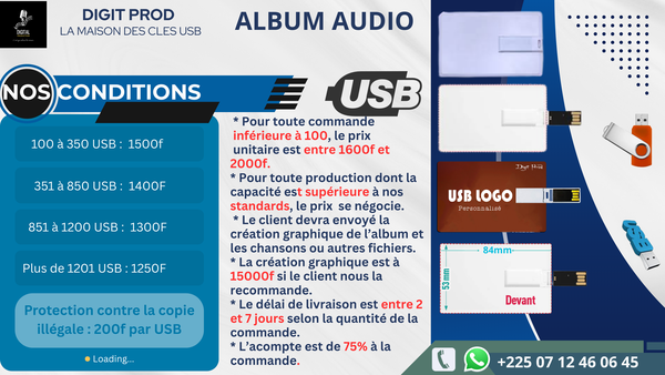 Clé USB Audio Album