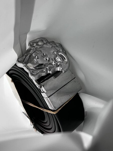 Ceinture en cuir boucle lion