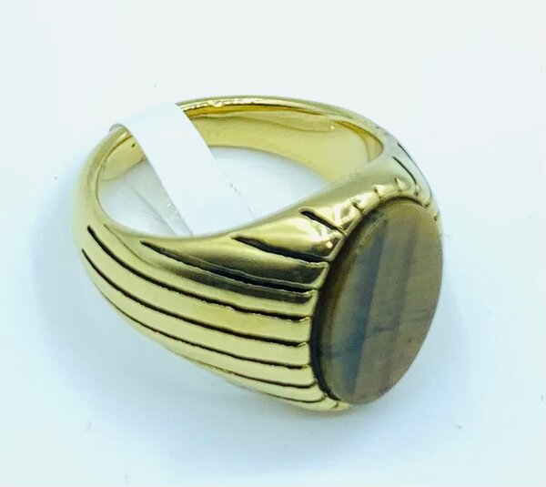 Bague homme en or avec pierre