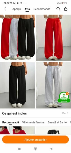 Pantalon large confortable