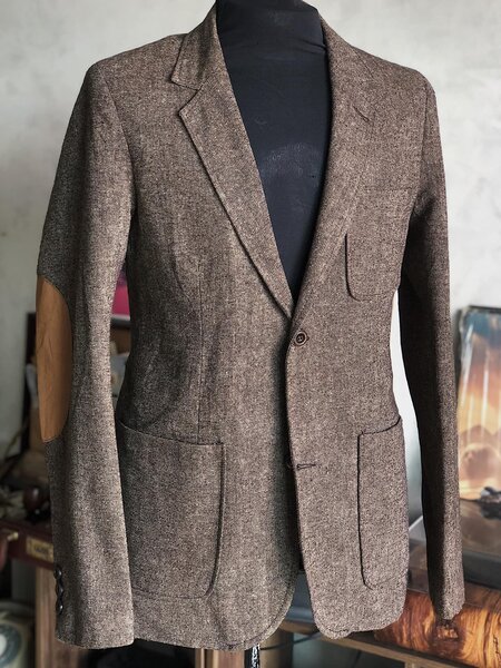 veste rayée homme marron M