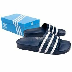 Tongs de bain bleus Adidas