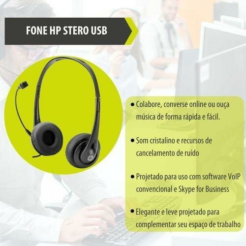 Hp Casque  Avec Micro USB  Call Center - Noir