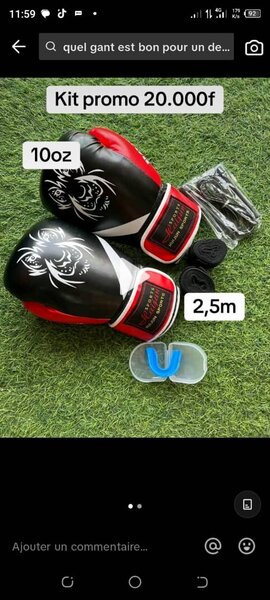 Kit d'entraînement de boxe