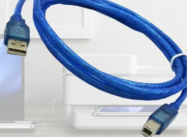 Câble USB Imprimante Bleu