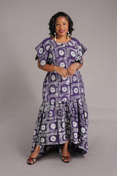 Robe longue imprimée bohème