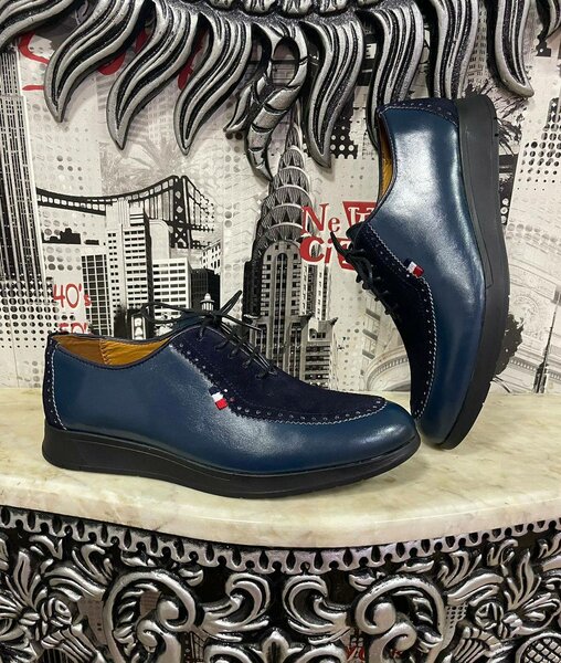 Chaussures Derby Homme Bleu