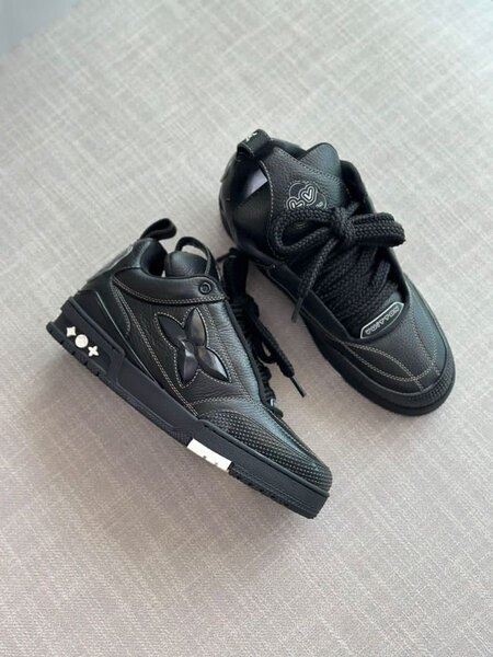 Baskets en cuir noires élégantes