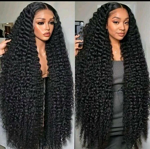 Perruque synthétique longue et naturelle