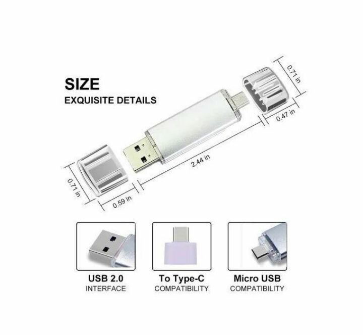 Clé USB OTG 128GO 3-en-1