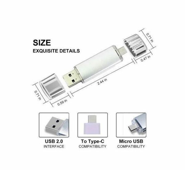 Clé USB OTG 128GO 3-en-1
