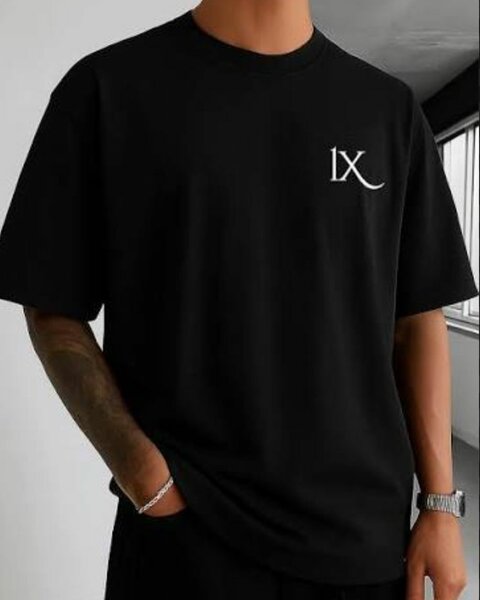 T-shirt noir décontracté homme