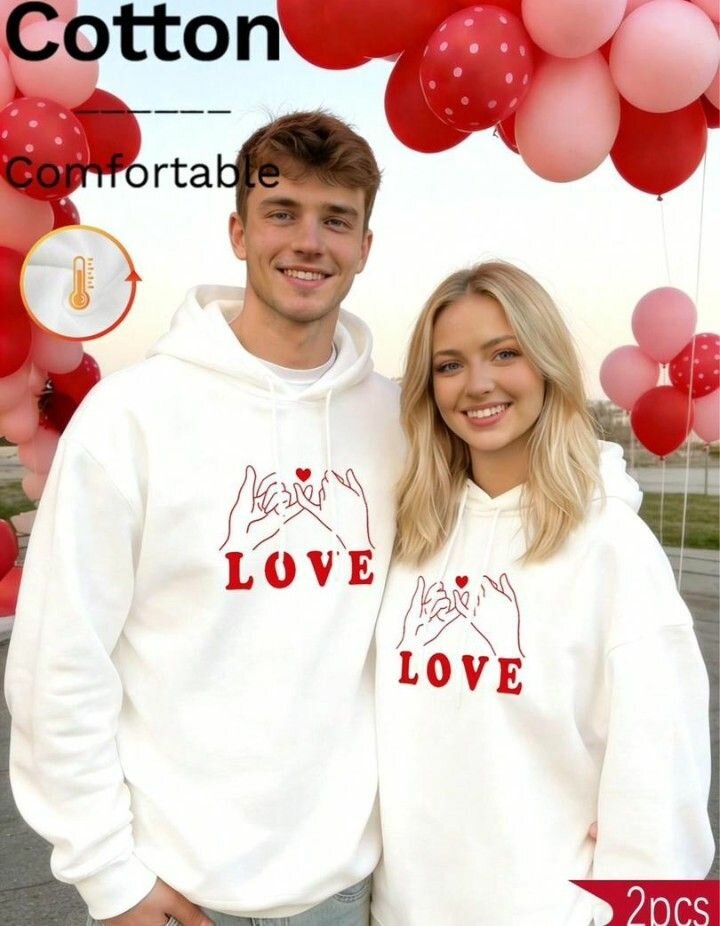 Sweat à capuche couple amour