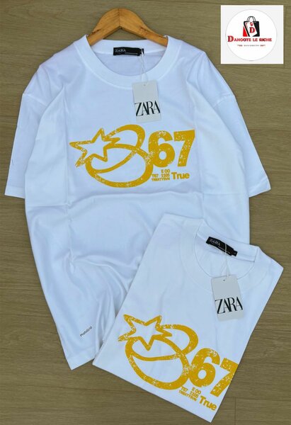 T-shirt blanc Zara graphique