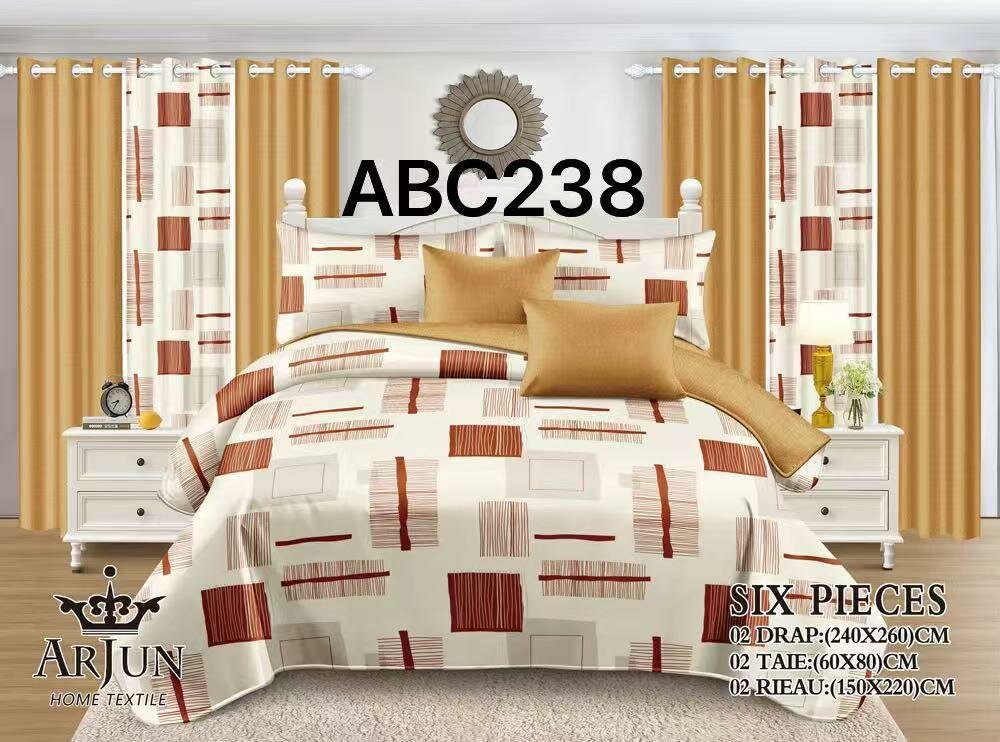 Parure de Lit Géométrique 6 Pièces