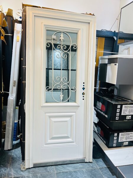 Heavy duty security Door with glass