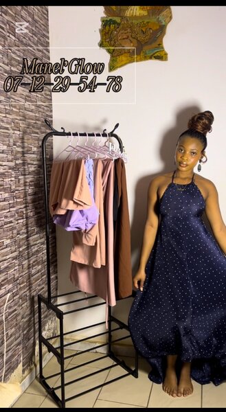 Robe longue à pois élégante