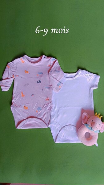 Body bébé imprimé 6-9 mois