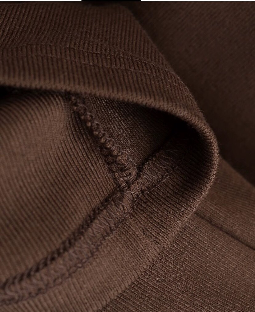 Crop top manche longue marron