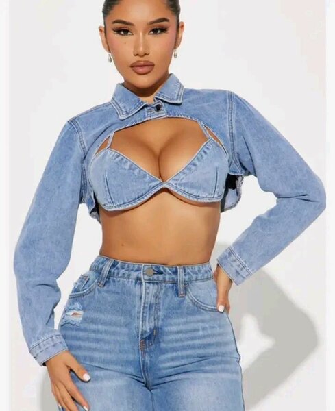 Ensemble jeans femme taille haute
