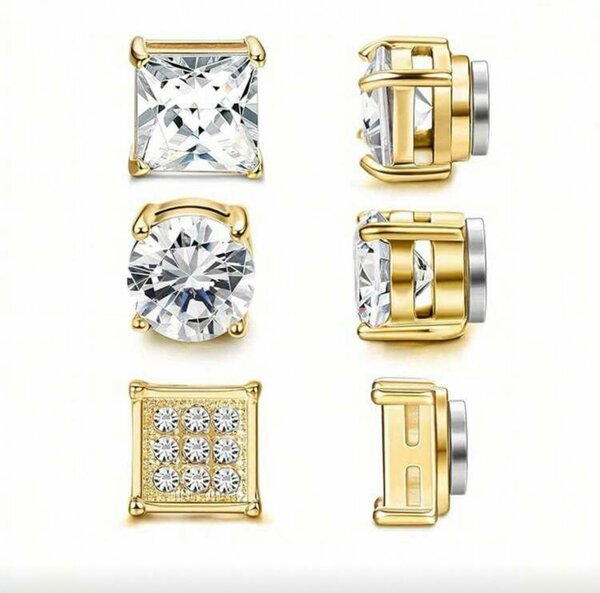 Boucles d'oreilles clip aimantées élégantes