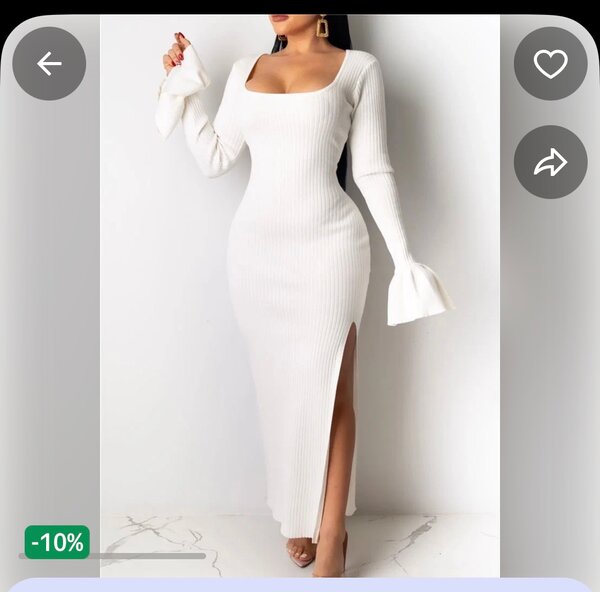 Robe blanche en tricot pour femmes