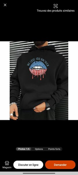 Sweat à capuche imprimé moderne