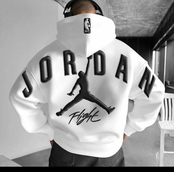 Sweat à capuche Jordan blanc