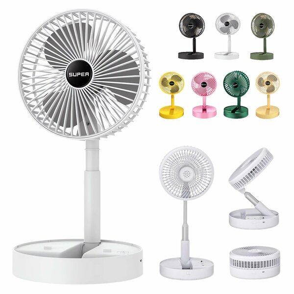Rechargeable Desk Fan with Adjustable Height and Angle, Portable Mini Fan