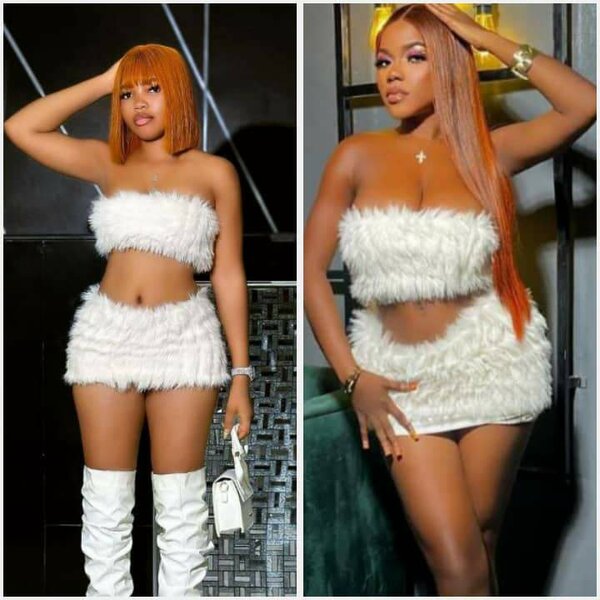 Top et jupe en fausse fourrure