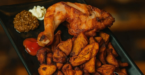 Poulet frit avec alloco