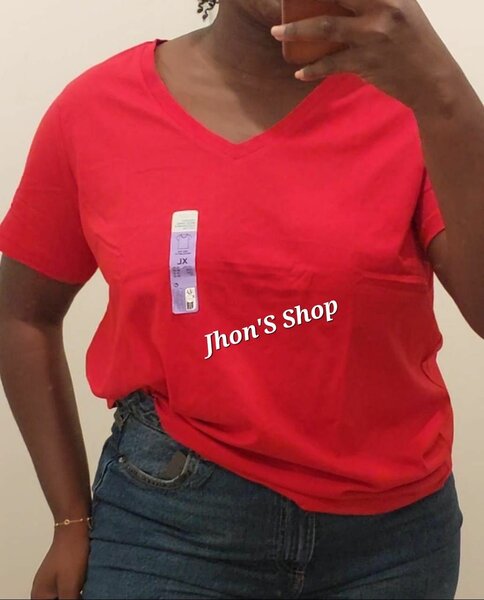 T-shirt classique col V femme