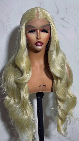 Perruque blonde longue