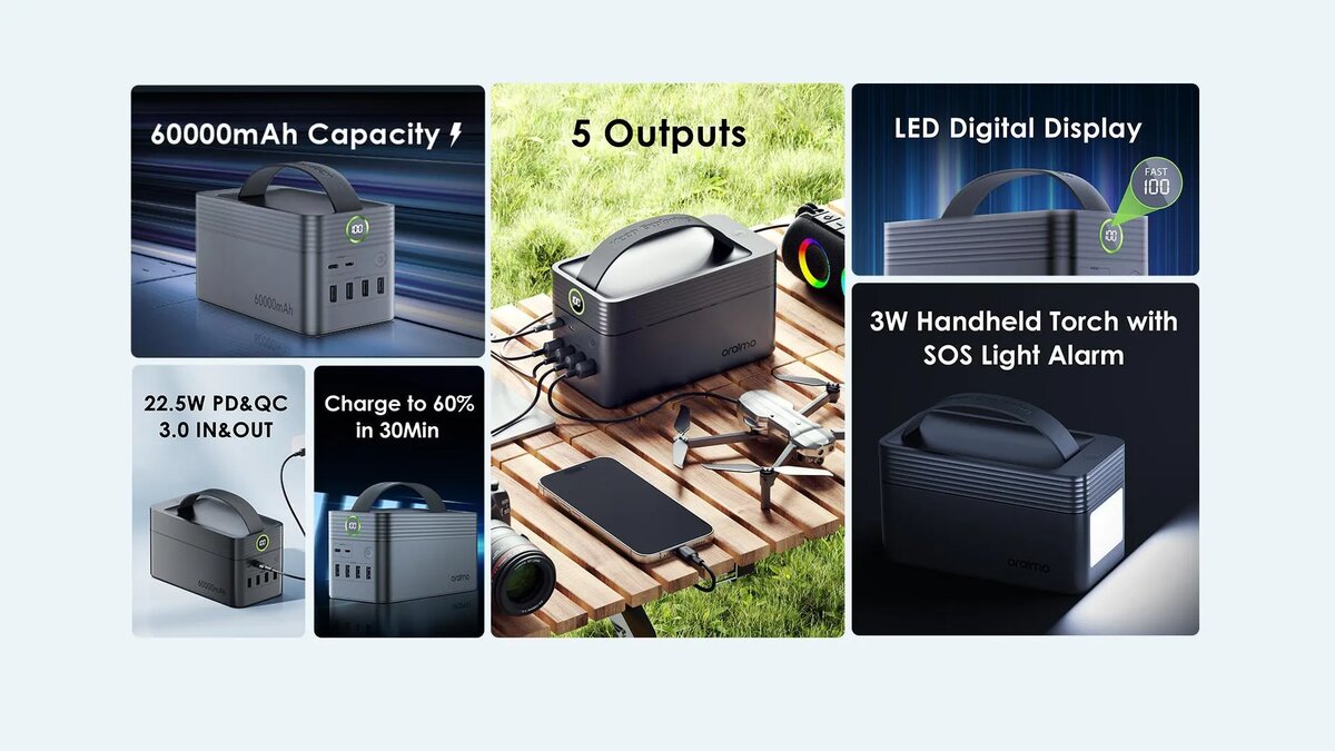 ORAIMO POWER BOX 600 60000mAh 22.5W Power Bank