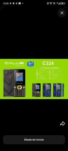 Téléphone Calus C324 32Mo