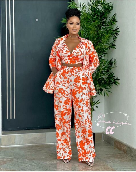 Ensemble pantalon chic floral