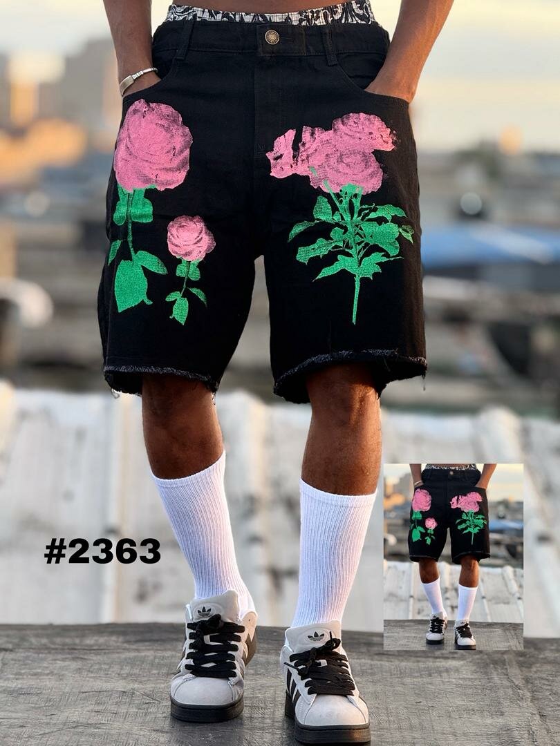 Shorts en jean graphique tendance