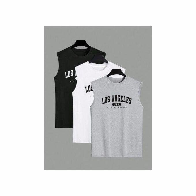 3 Tshirt sans manche Cotton